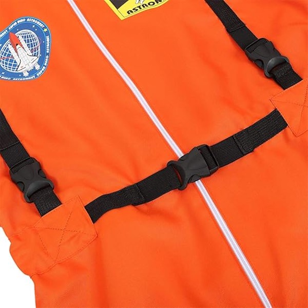 Mænds Voksen Astronaut Rummand Kostume Overalls Pilot Jumpsuit Klæd Dig Ud Til Fest orange 160