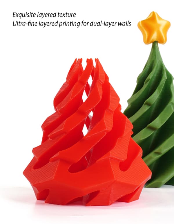 3D-printet juletræs fidget legetøj PLA materiale skrivebordsmodel style8