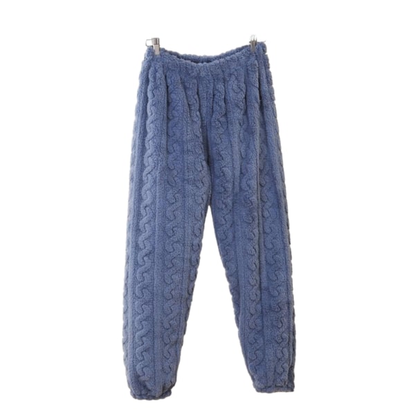 Dam Fleece Pyjamas Set Mjuk nattkläder Kostym Nattkläder Pjs Winter Warm Gray L