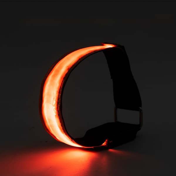 2 stk LED Armbånd Oppladbare for Løping, Gåing om Natten orange
