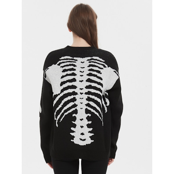 Ylisuuri kuviollinen rento neulottu neuletakki söpö unisex-tyyli XL
