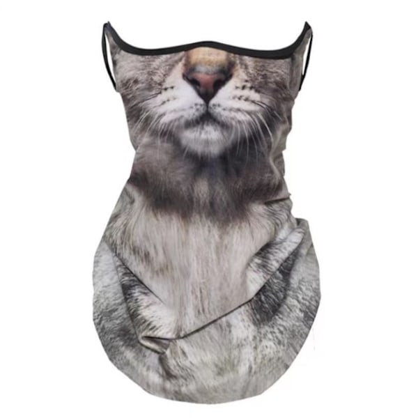 Eläinpainatteinen kasvomaski Puoli Kasvot Huivi Balaclava Päällinen Elastinen Pääpanta Style 3