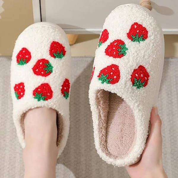 Fuzzy Fruit Cowboy-serie inomhustofflor för vuxna, varma plyschtofflor för hemmet 40-41