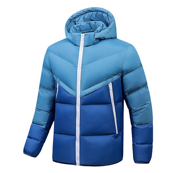 Mænds Snap Front Pufferjakke blue 2XL