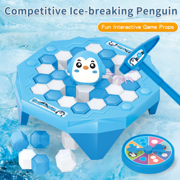 Mini Bordsspel Iskuber Rädda Penguin Icebreaker Beating Toys Yellow
