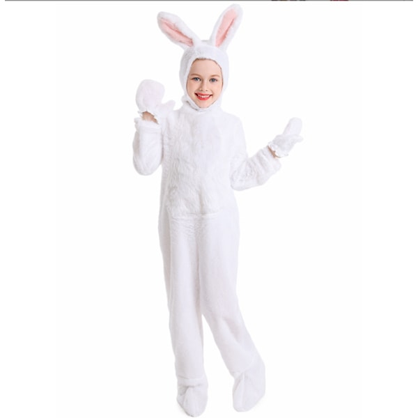 Lasten Bunny Onesie - Kanin Pyjamat Tytöille, Piirretty Yksikokoinen Halloween Cosplay Puku 130