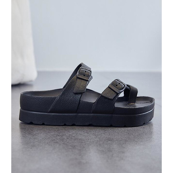 Naisten Platforma Sandaalit Mukavat black 41
