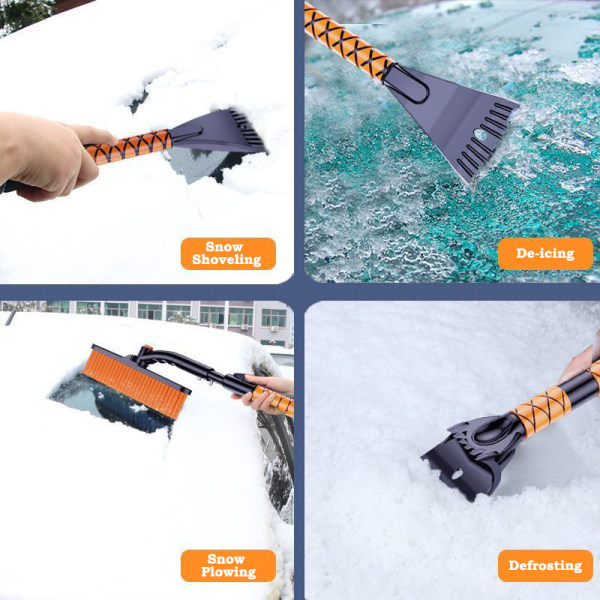 Utdragbar isskrapa snöborste, löstagbart verktyg för snöröjning