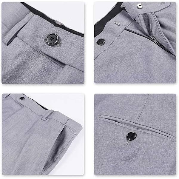 Miesten Slim Fit 2-osainen Business-puku, Takki, Housut grey XXXL