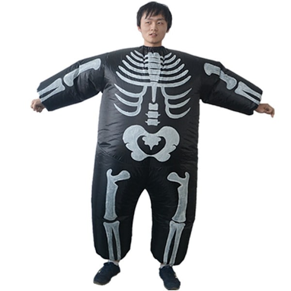 Rolig Uppblåsbar Djurdräkt Halloween Cosplay Set skeleton