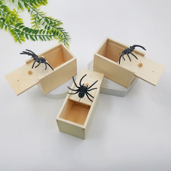 Spindelskrämma Prank Box, Praktisk Leksak Prank