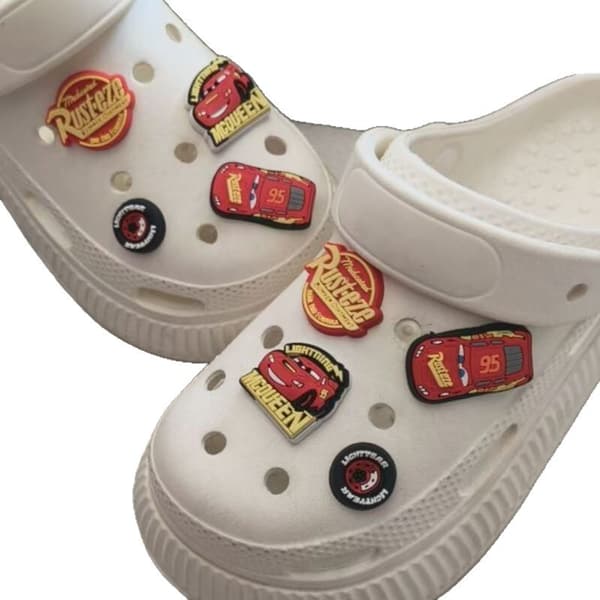 Lynet McQueen Crocs Sæt – 8 Dele Sko Tilbehør Udskifteligt DIY Design