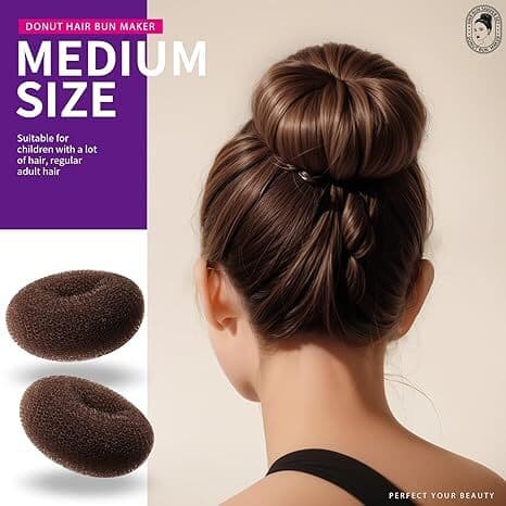 Hår-Donuts för Bun, Ballet Bun Maker för Barn, 7 st brown