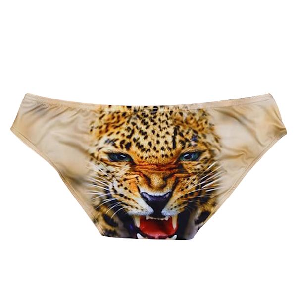 Menn Sexy Morsom 3D Ulv Trykte Truser yellow M