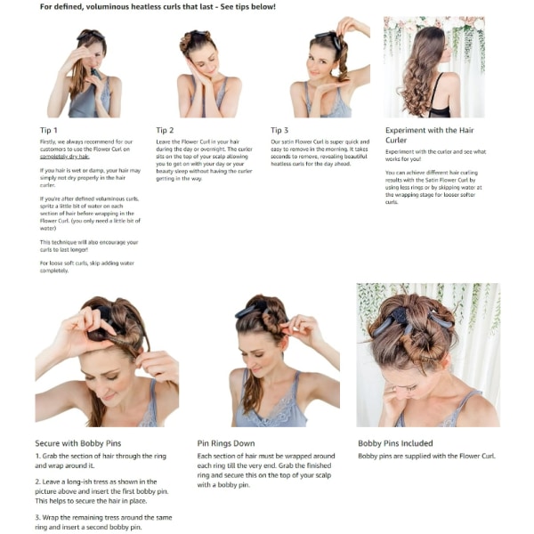Lämpöä Vaatimaton Pannukakku-Kiharrin Lazy Sleep Curl Set 5 Rings