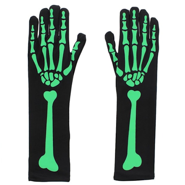 Halloween-Hodeskaller Hansker Strømper For Fest Cosplay Kostyme Gløder I Mørket Night glow socks+gloves