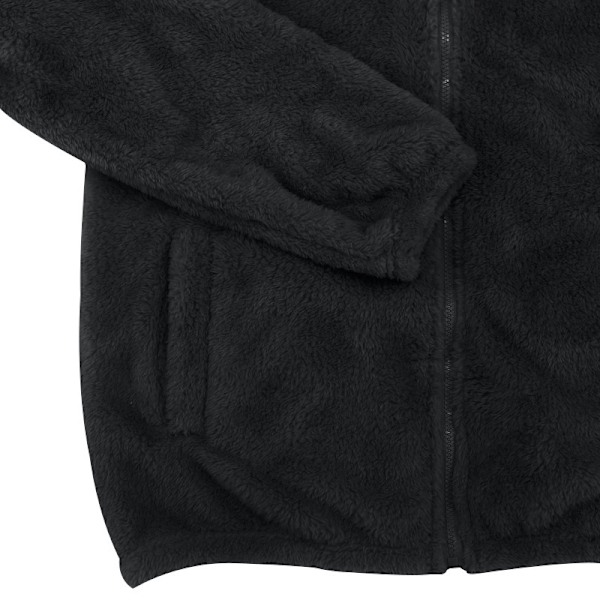 Mænds Vinter Fleece Hoodie Lynlås Trøje Varmt Jakke black XXL