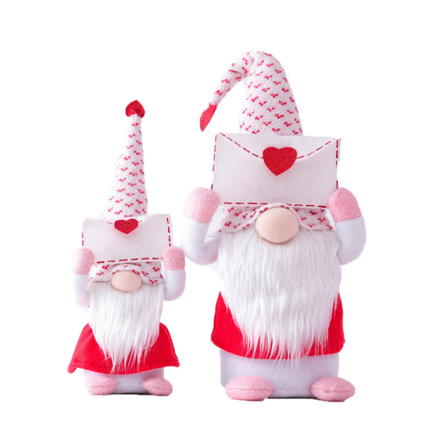 Valentine's Gnome Kuvert Kärlek Ansiktslös docka Men S