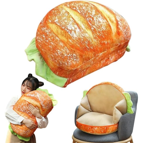 3D Simulert Pluss Burger Pute, Morsomme Puter Hamburger Sofa bread