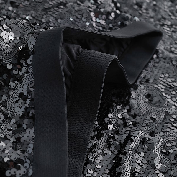 Kvinners Sekvens Skjørt Glitter Elastisk Bodycon Midi Havfrue Skjørt M