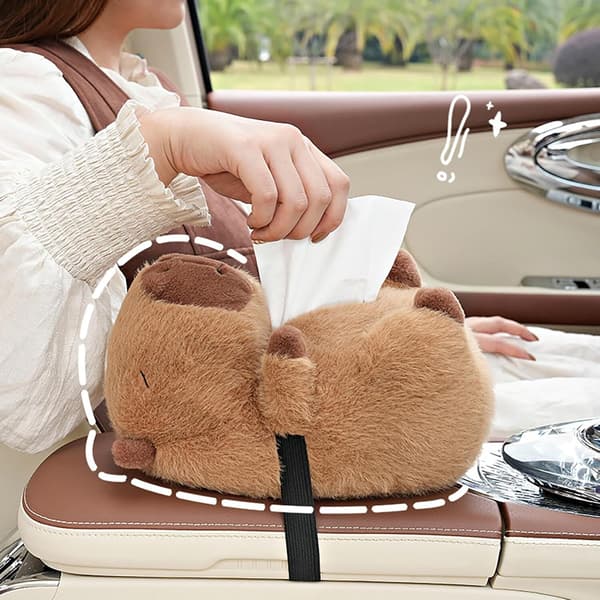 Plysch Capybara Bilvävnadslåda