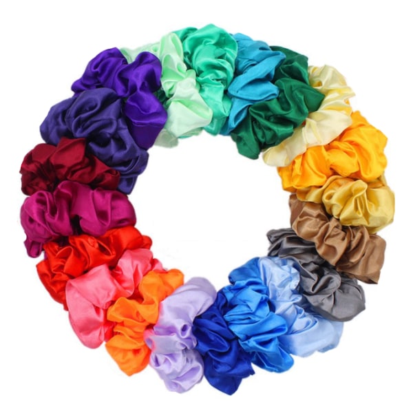 Scrunchies til Kvinder Hårbånd Satin Hår Scrunchies til Piger 20PCS