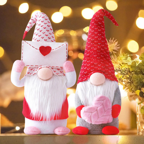 Valentine's Gnome Kuvert Kärlek Ansiktslös docka Women L