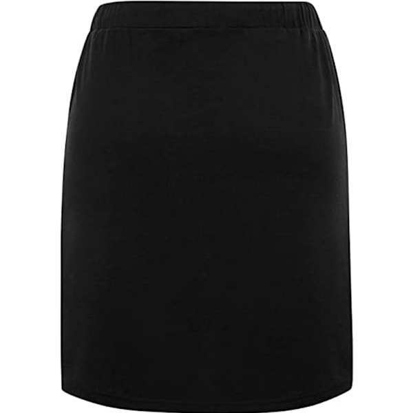Mini kjol för kvinnor, elastiskt midjeband, sexiga pennkjolar med shorts black S