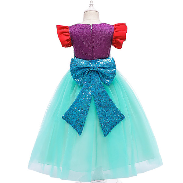 Babyflicka Sjöjungfru Sundress Sjöjungfru Prinsessa Tulleklänning Sekvenser Tutu Klänning Kjol 100cm