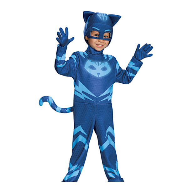 Disguise Catboy-dräkt för barn, Masker Dräkt Jumpsuit blue L