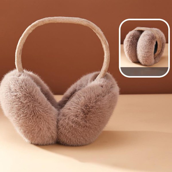 Korvatyynyt Talvi, Korvanlämmittimet Taitettavat Pehmeät Plushiset Korvatyynyt brown