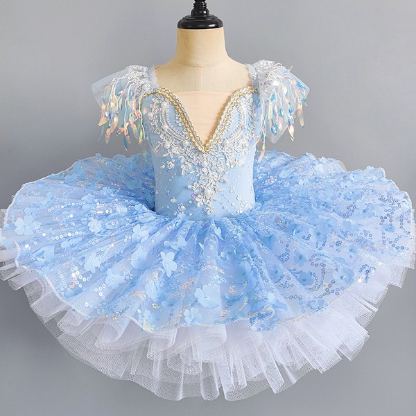 Balett Tutu Professionell Balletklänning för Flickor och Vuxna blue 130
