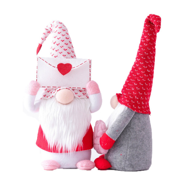 Valentine's Gnome Kuvert Kärlek Ansiktslös docka Men S