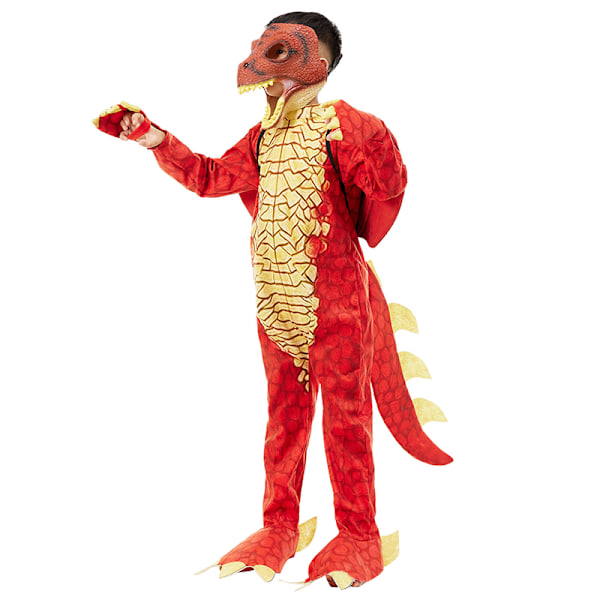 Halloween-draktdräkt för barn, pojkar med drakvingar red 120