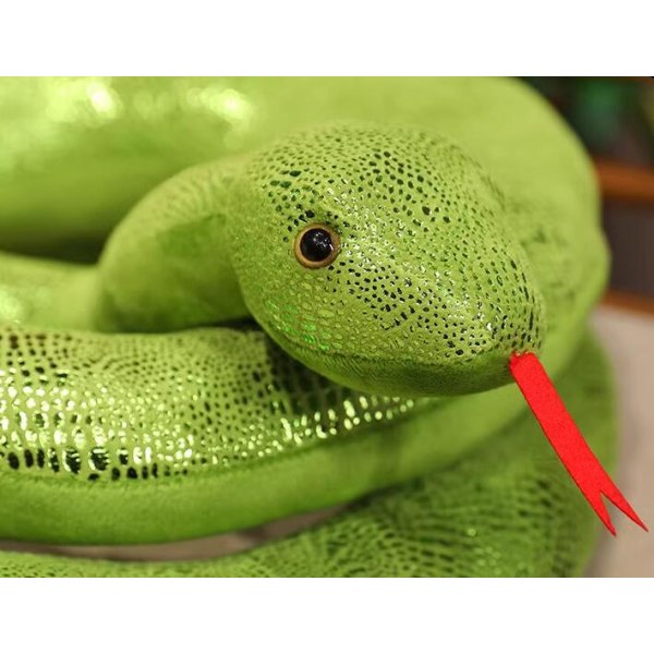 Simuleringsjätte Python Plyschleksak Lång Orm Plyschleksak Dekorerad Yellow 160cm