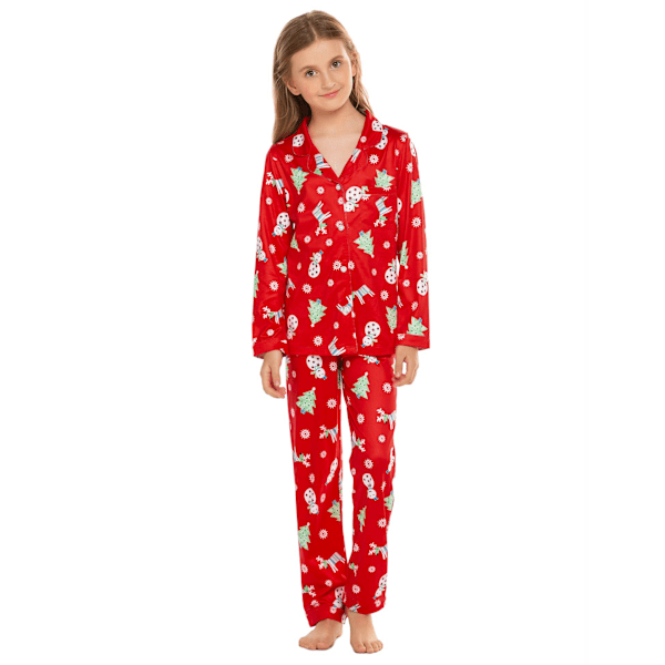 Familjepysjamas för jul - Julpyjamas Matchande Set child red 3-4Y