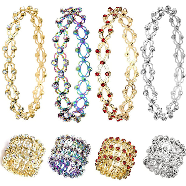 2-in-1 Säädettävä Sormus Magneettinen Rannekoru Korut multicoloured