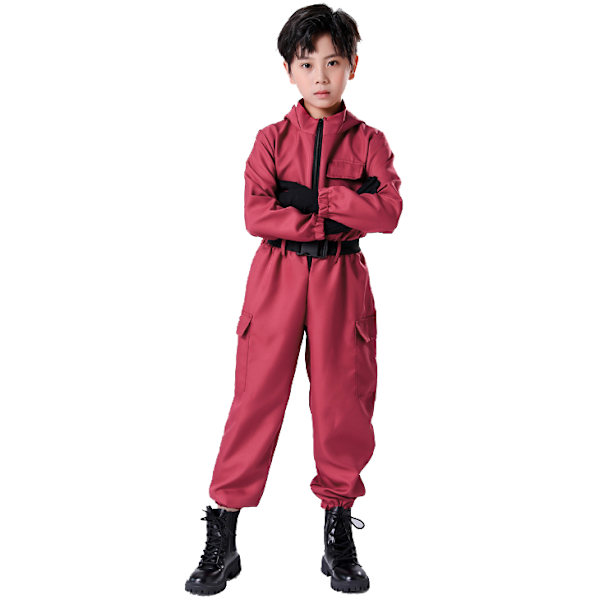 Squid Game 2 Børnevagt Jumpsuit Med Maske Clothes+triangular mask 130