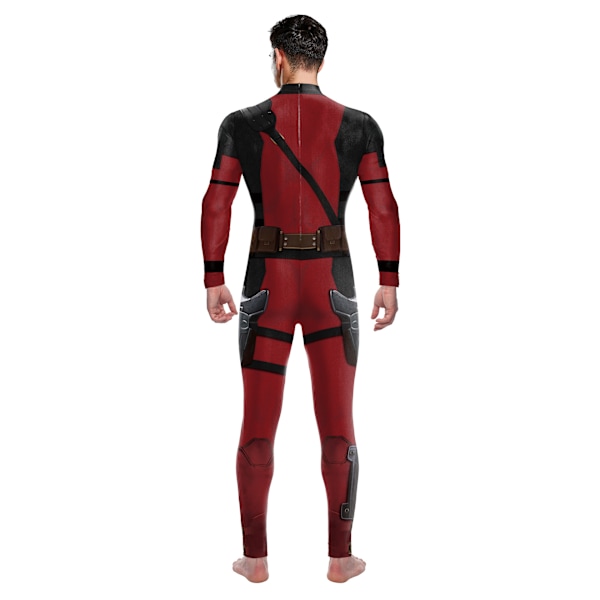 Voksen Deluxe Deadpool Halloween Kostume, Superhelt Halloween Kostume til Mænd red L