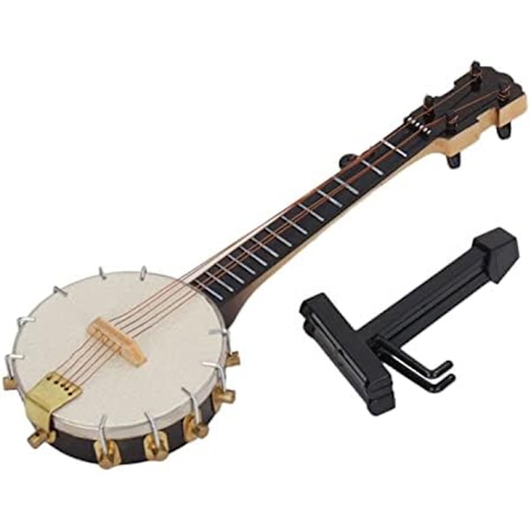 Legetøjs Banjo, Udsøgt Håndværk Smuk Miniature Banjo Model 10CM
