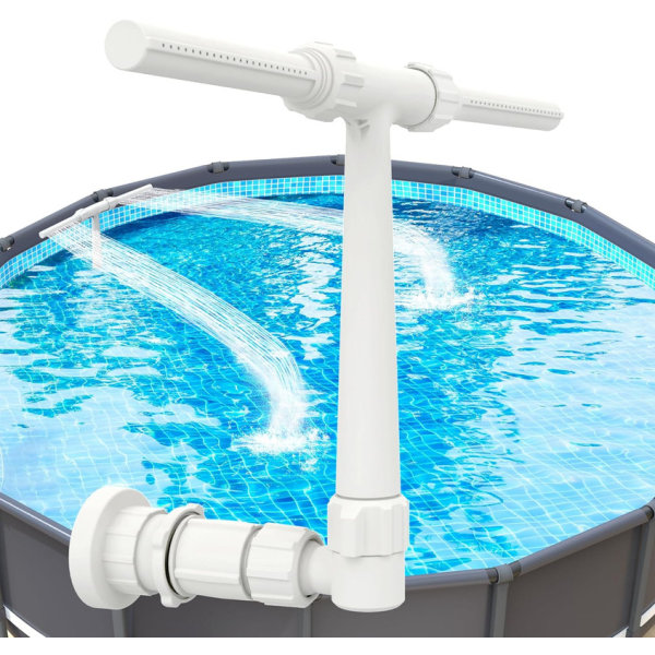 Poolspringvand til Overjordiske & Nedgravede Pools, Dobbelt Sprøjt Vandfaldsspringvand 4PCS