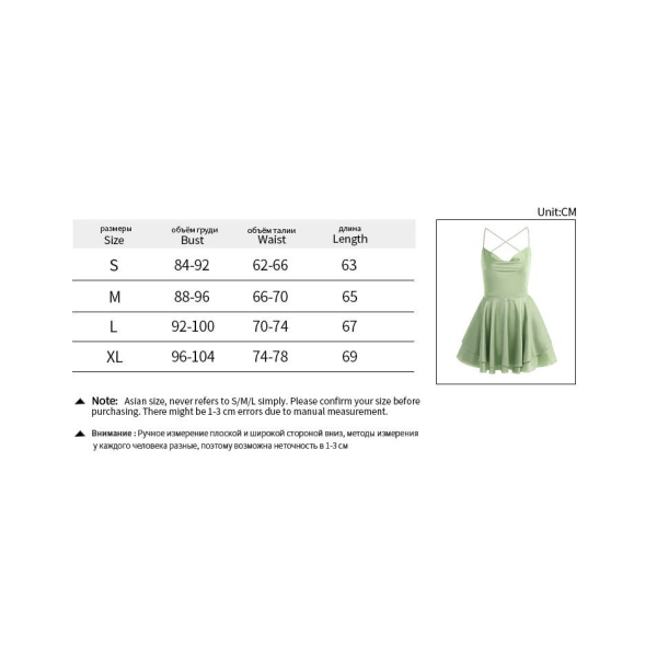 Dam Enfärgad Cami Playsuits Cowl Neck Ärmlös Kort Jumpsuits Sommarklänning green S