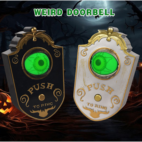 Halloween-dekorasjon Enøyd Dørklokke Hjemmehengende Lydøye Dørklokke black