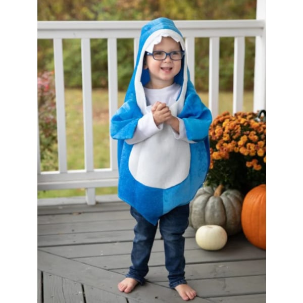 Barn Unisex Toddler Haj Cosplay Kostym Karneval Fest För Barn Kostymer Blue 110cm