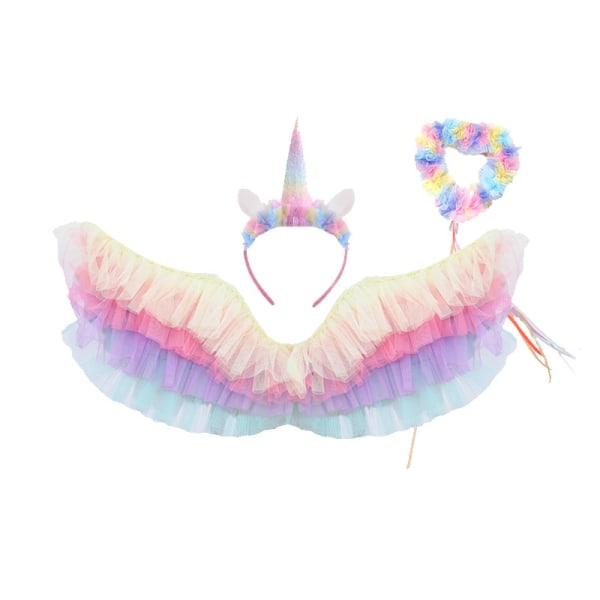 Unicorn Wings Pannband Med Trollstav För Fairy Wings Halloween pink L