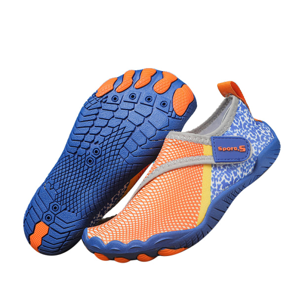 Vattenskor för barn,Lättviktspool simning Beach Sport Aqua Skor Orange Blue 31