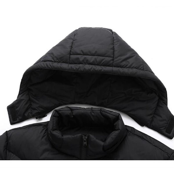Herrarnas Snap Front Pufferjacka black XL