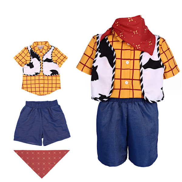 Pikkulasten tyttöjen ja poikien cowboy-tyttöjen cosplay-asu Halloween-juhliin boy 110