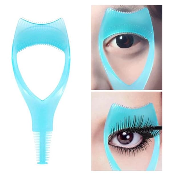 Plastapplikatorborste 3 i 1 Nyhet Mascara Guide Multifunktionell Styling blue