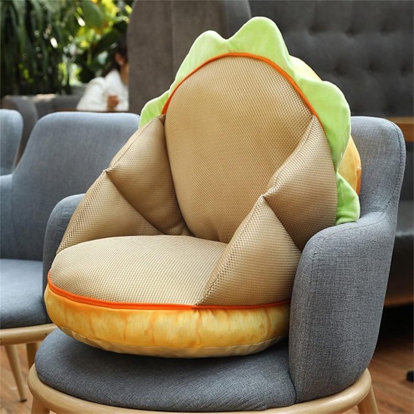 3D Simulert Pluss Burger Pute, Morsomme Puter Hamburger Sofa Hamburger